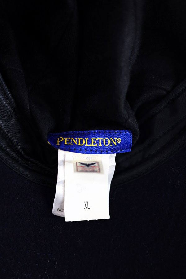 Used 00s USA Pendleton Navy Wool Earmuffs Cap Size XL 