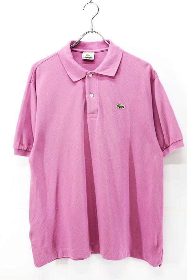 Used 90s Lacoste Paletone Purple Solid Polo-Shirt Size L  