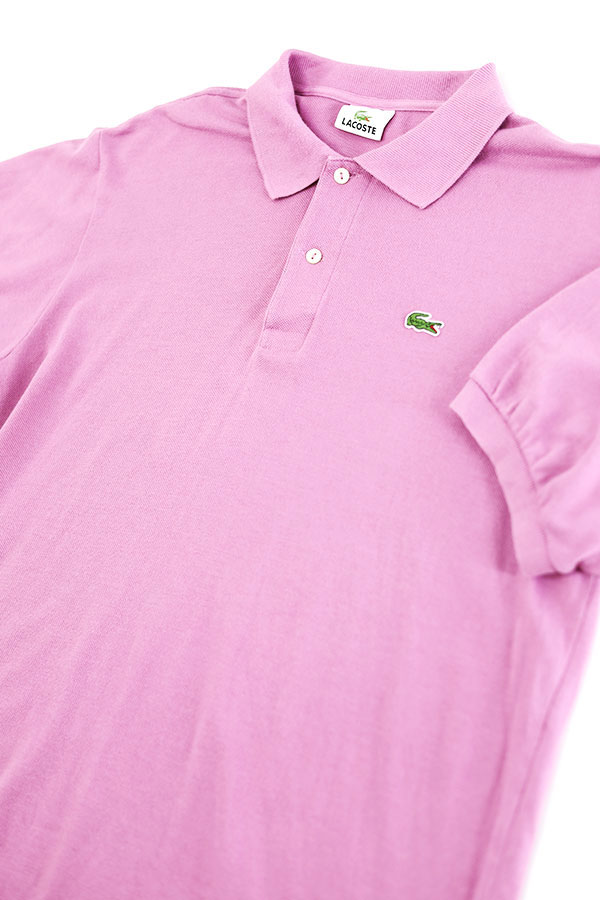 Used 90s Lacoste Paletone Purple Solid Polo-Shirt Size L  