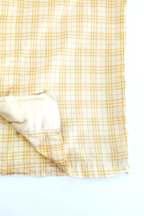 Used 00s Burberry Yellow Check pajama Shirt Size XL  