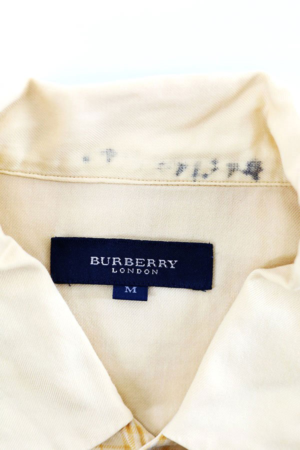 Used 00s Burberry Yellow Check pajama Shirt Size XL  