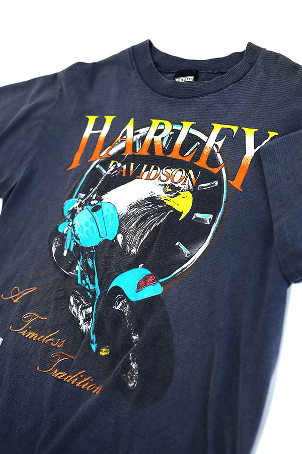 Used 90s USA HARLEY DAVIDSON Motorcycle Graphic T-Shirt Size L 
