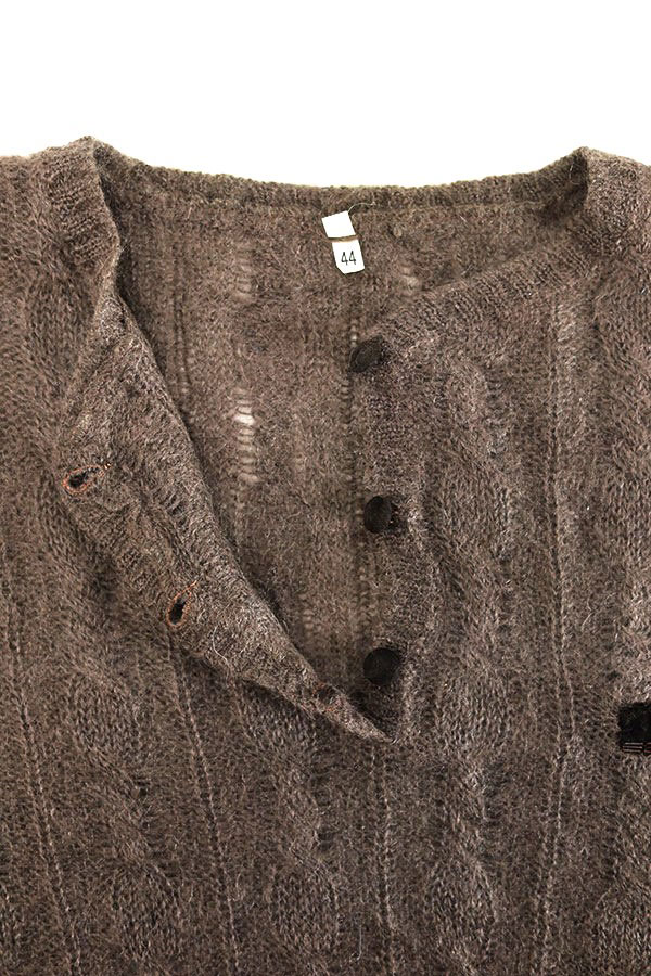 Used Womens Italy 80s-90s Unknown Super Kid Mohair Mix Design Knit Size XL  
