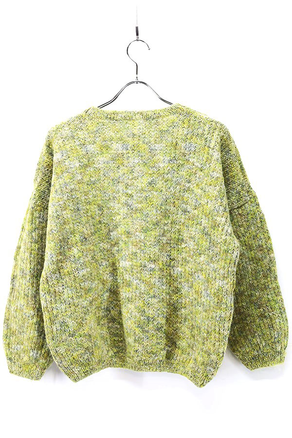 Used Womens 80s-90s Unknown Pale Green Shaggy Wide Knit Size L  