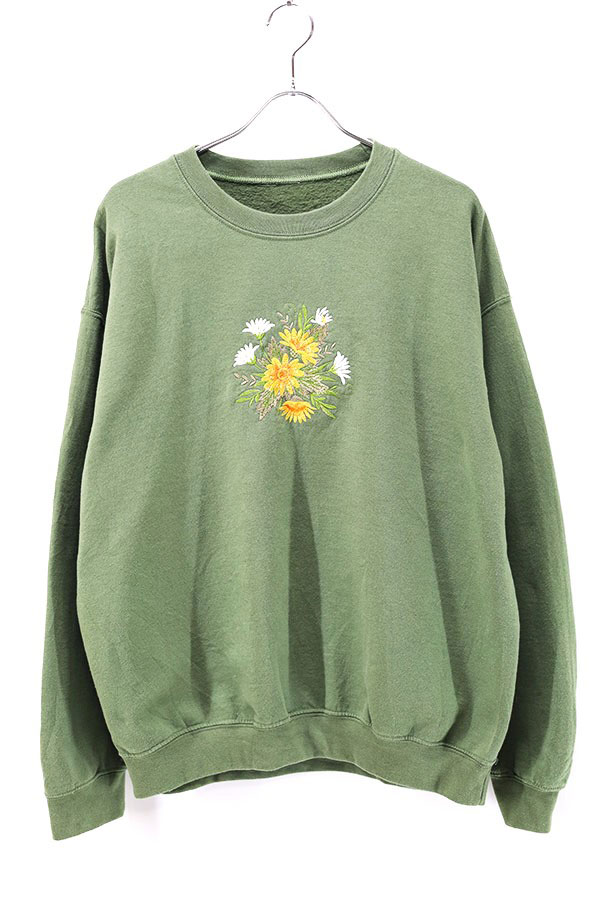 Used 00s Unknown Flower Embroidery Graphic Sweat Size XL  