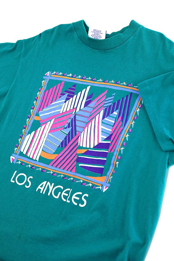 Used 90s USA LOS ANGELES Art Graphic T-Shirt Size XL 