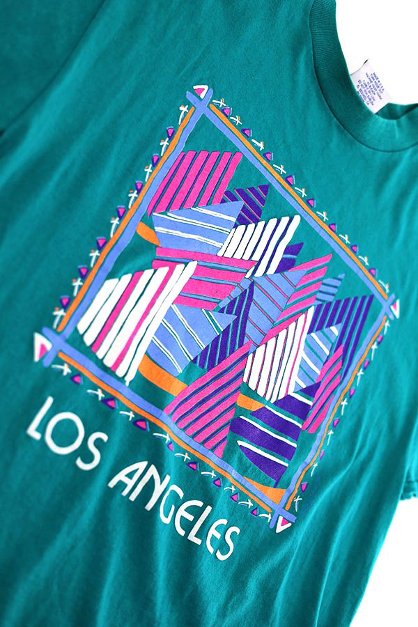 Used 90s USA LOS ANGELES Art Graphic T-Shirt Size XL 