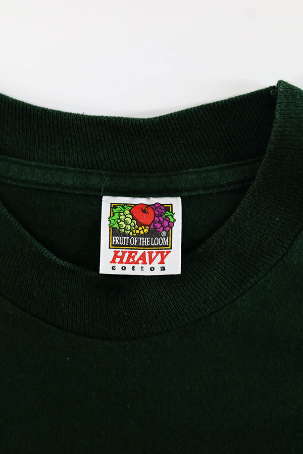 Used 90s Dark Green Bird Animal Art Graphic T-Shirt Size L  