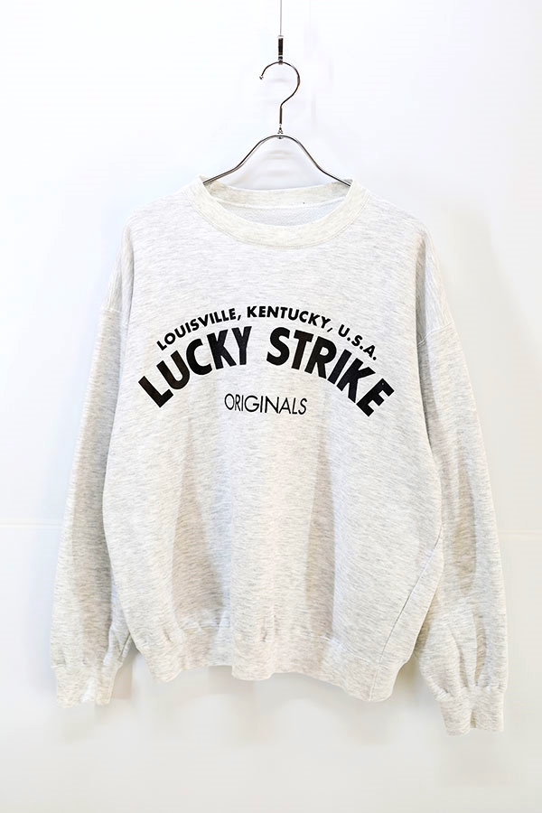 Used 90s Lucky Strike arch print sweat Size XL 相当 古着 - ear used clothing