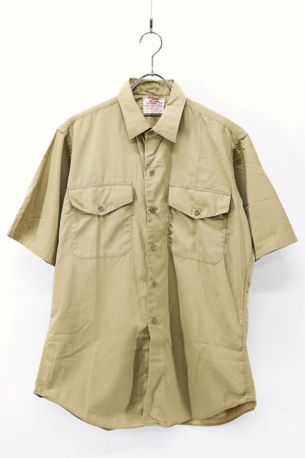 Used 70s USA USMC Military Utility S/S Shirt Size XL  
