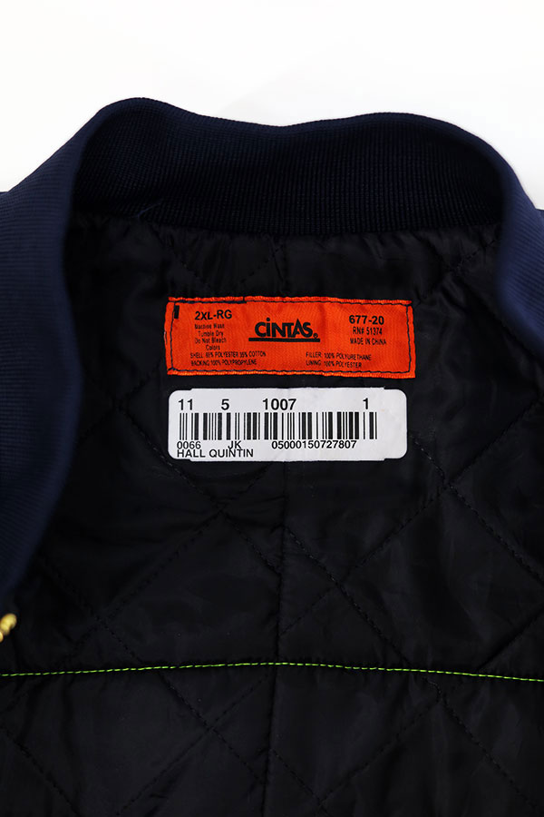Used 00s CINTAS Neon tape Work Blouson Jacket Size 2XL 