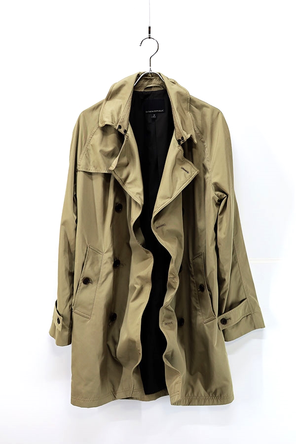 Used 00s BANANA REPUBLIC Wired Middle Trench Coat Size M 