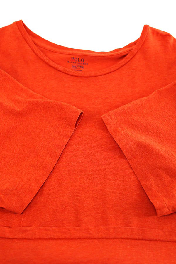 Used 00s POLO Ralph Lauren Orange One Point T-Shirt Size 2XL 