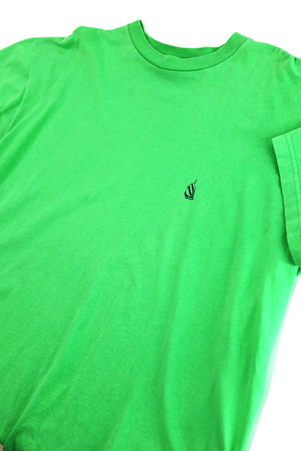 Used 90s USA NAUTICA Lime Green One Point Over T-Shirt Size 2XL 
