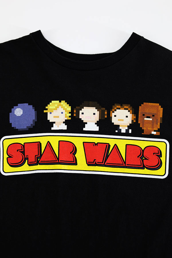 Used 00s STAR WARS PAC-MAN Parody Graphic T-Shirt Size L  