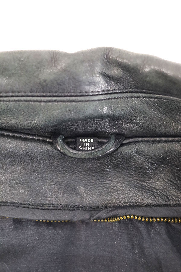 Used 90s-00s Unknown Black Grain Leather Blouson jacket Size 3XL  