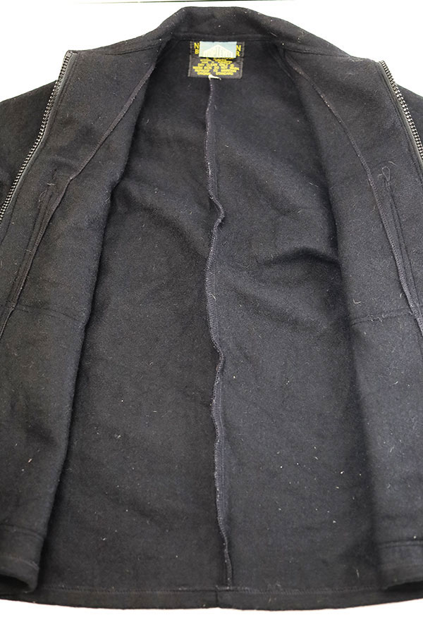 Used 80s-90s AUSTRALIA TOP LEVEL Black Wool Jacket Size M 