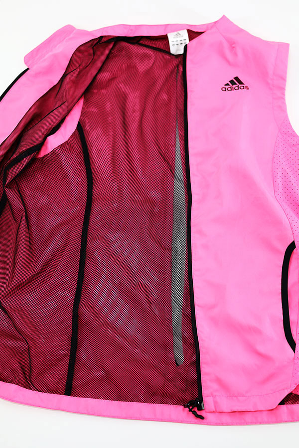 Used Womens 00s adidas Mesh Design Pink Vest Size M 