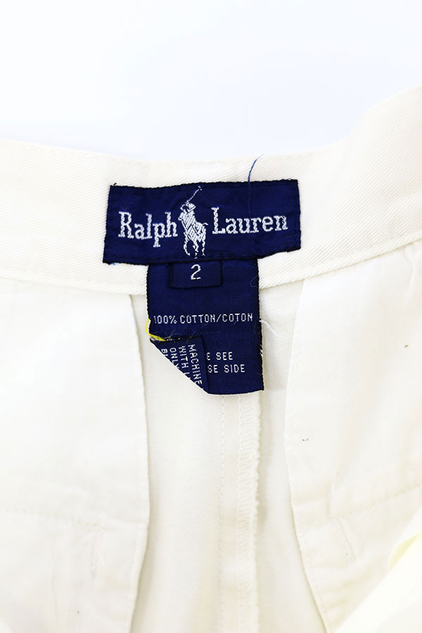 Used Womens 90s Ralph Lauren 2Tuck Chino Short Pants Size W26 