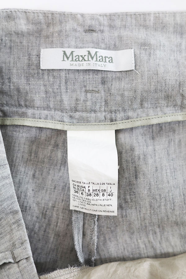 Used Womens 00s Italy Max Mara Linen Wide Buggy Pants Size W31 L28 