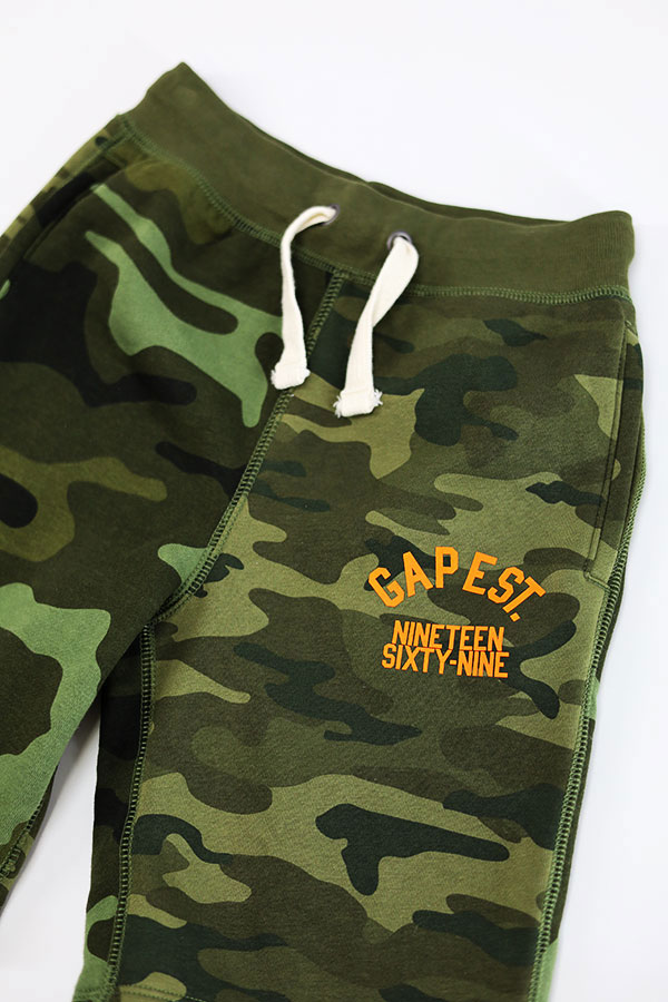 Used Kids 00s GAP Camouflage Sweat Short Pants Size 6  