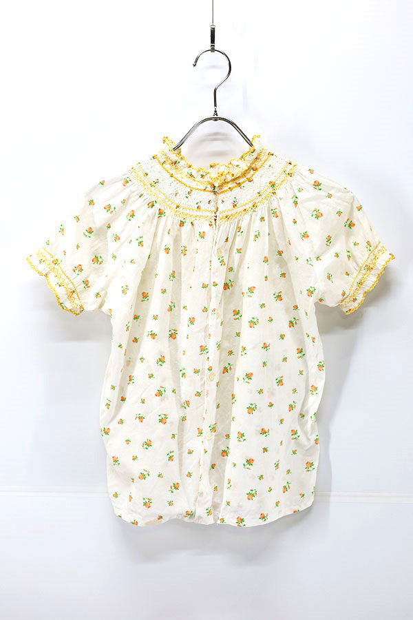 Used Kids 80s Unknown S/S Flower Tunic Dress Size 5  