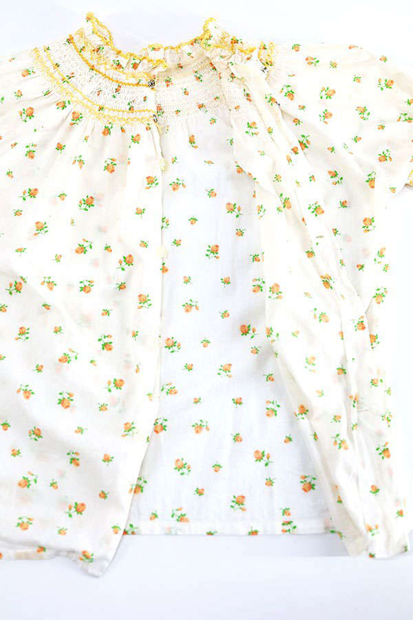 Used Kids 80s Unknown S/S Flower Tunic Dress Size 5  
