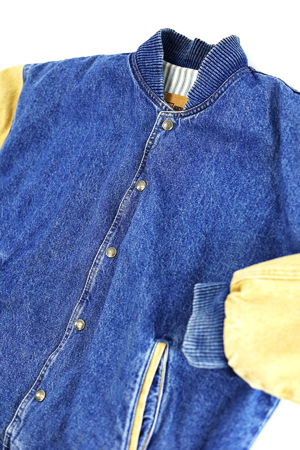 Used 90s Indigo Blue Denim Award Jacket Size M 