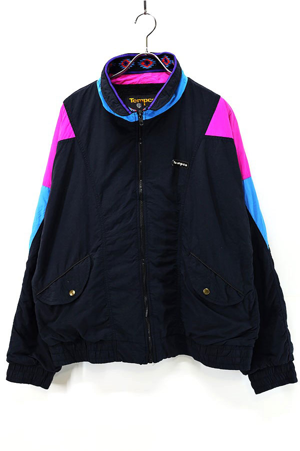 Used 90s USA Tempco Neon Color Nylon Jacket Size XL  