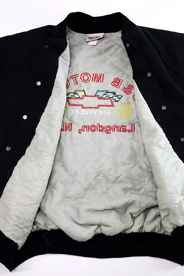 Used 80s USA CHEVROLET Embroidery Blouson Jacket Size L 