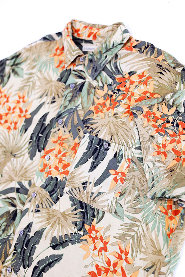 Used 00s Munsingwear Botanical Rayon Aloha Shirt Size XL  