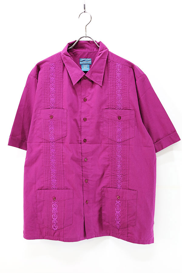 Used 90s TropiCool Wine Red Cuba Shirt Size XL  