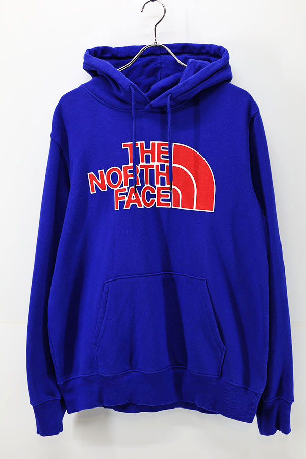 Used 00s The North Face Blue Big Graphic Sweat Parka Size M 