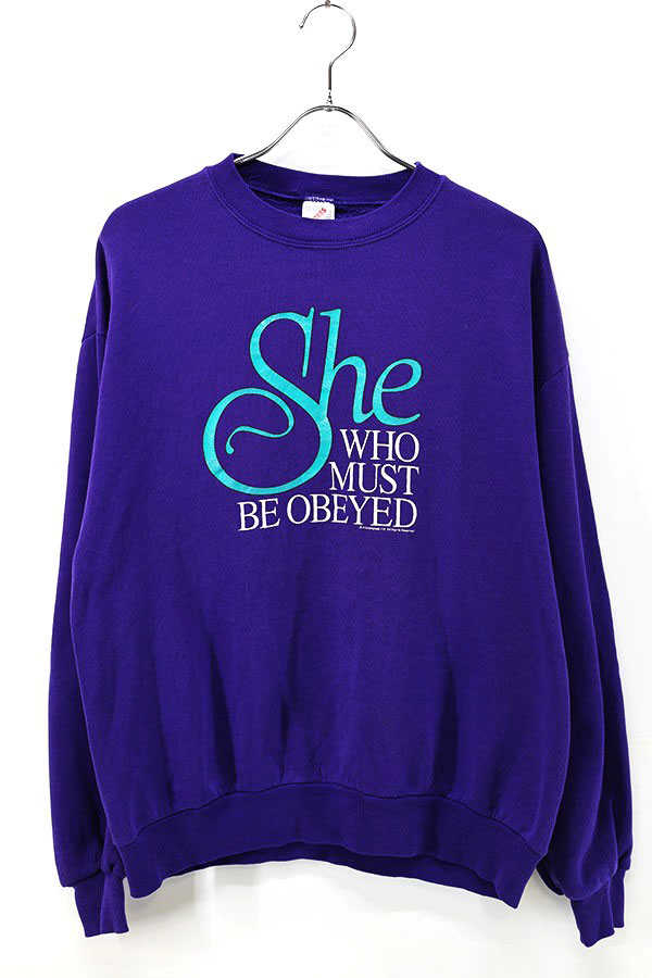 Used 90s USA JERZEES She WHO MUST BE OBEYED Graphic Sweat Size L 