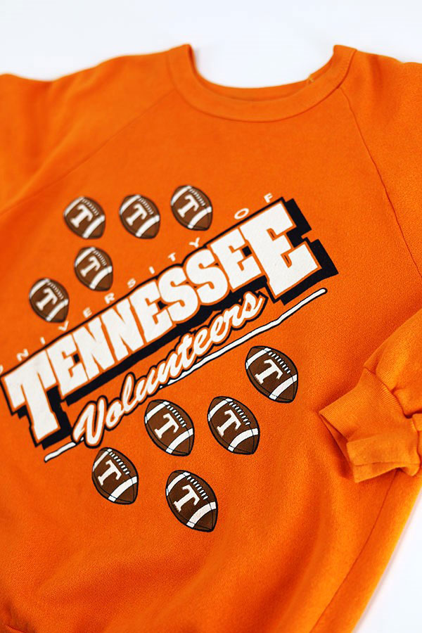 Used 80s-90s USA TENNESSEE University Foot Ball Graphic Sweat Size L 