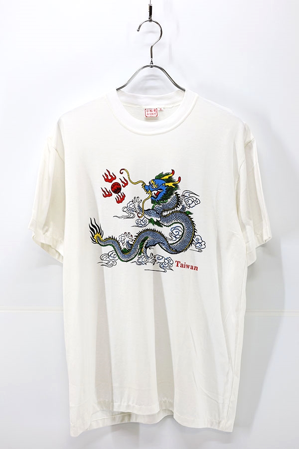 Used 80s Taiwan China Dragon Graphic T-Shirts Size XL 