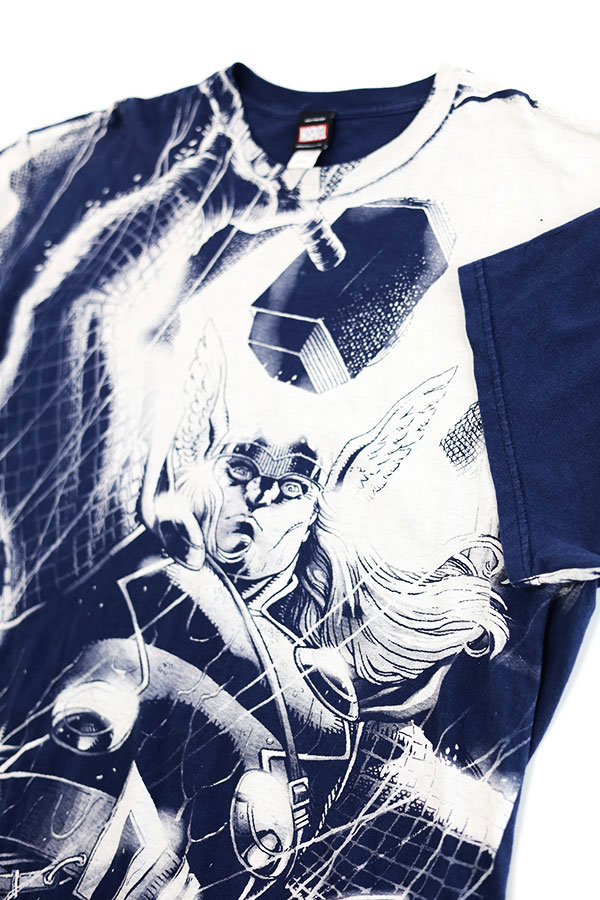 Used 00s MARVEL Thor All Over Graphic T-Shirt Size 2XL 