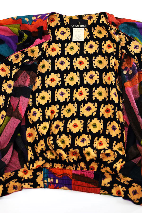 Used Womens 80s-90s Dolman sleeve Rayon Blouson Jacket Size M  