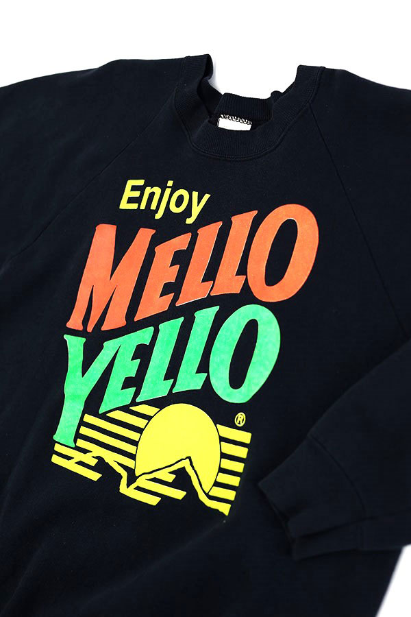 Used 80s USA FRUIT OF THE LOOM MELLO YELLO Graphic Sweat Size XL 