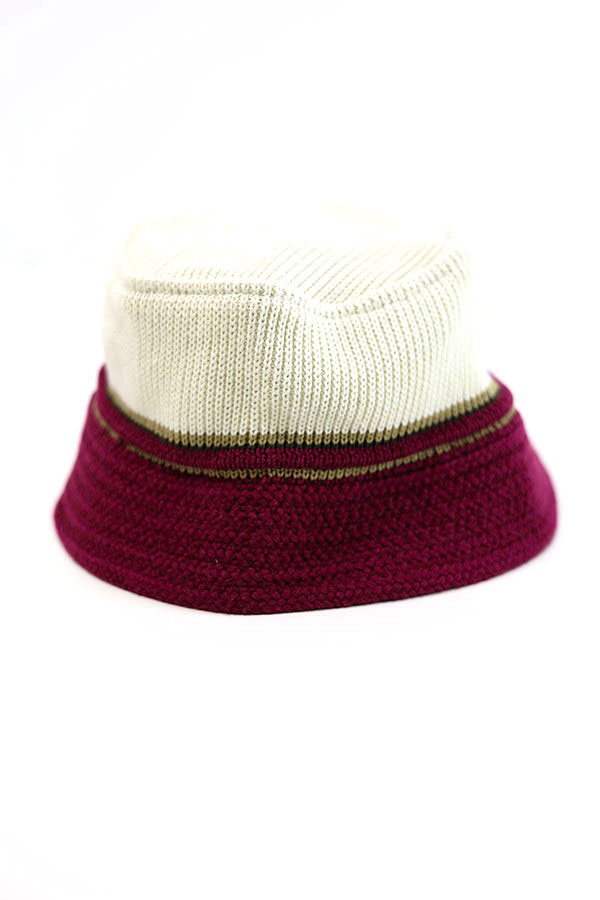 Used 90s-00s Unknown Wine Red Cotton Crusher Hat Size Free 
