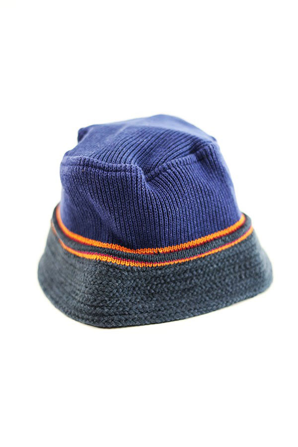 Used 90s-00s Unknown Navy Cotton Crusher Hat Size Free 