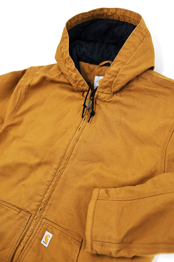Used 00s Carhartt Brown Duck Active Parka Jacket Size XL Tall 