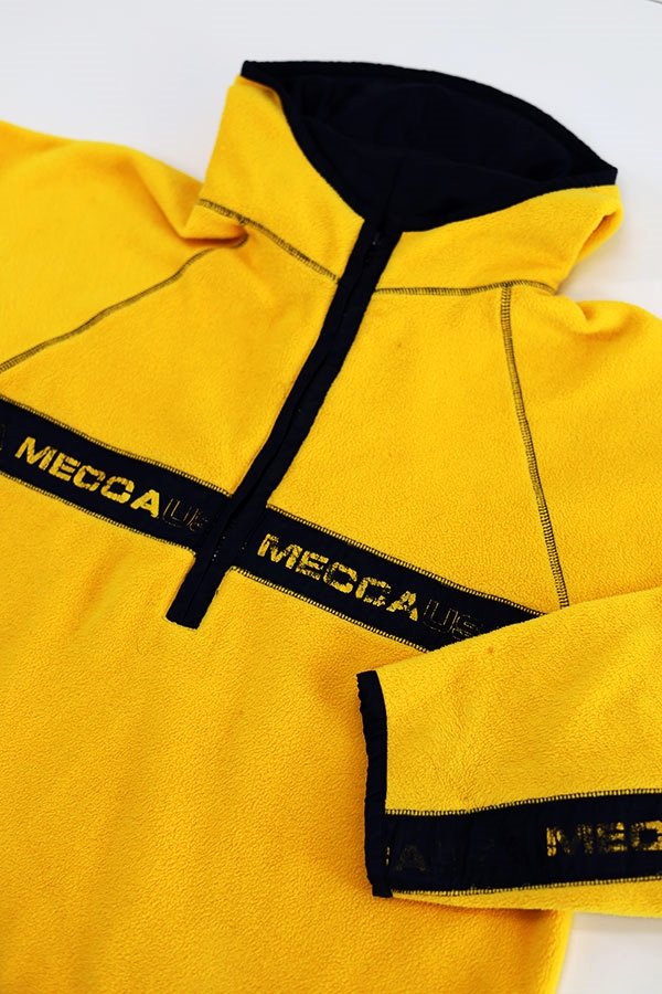 Used 90s MECCA USA 2Tone color pull over fleece jacket Size XL 