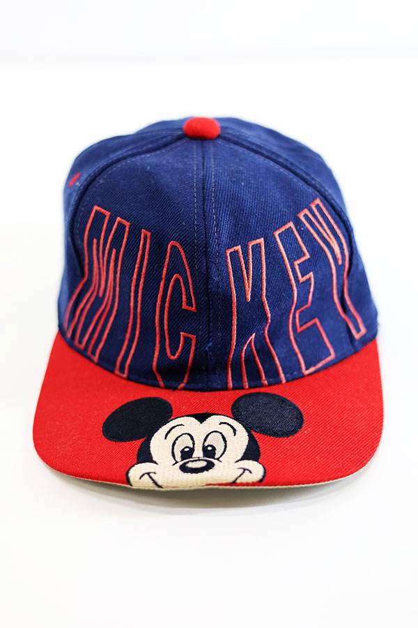 Used 80s-90s Tokyo Disney Land Mickey 6Panel Cap Size Free 