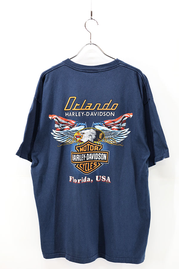 Used 00s USA HARLEY DAVIDSON Both Side Graphic T-Shirt Size XL 