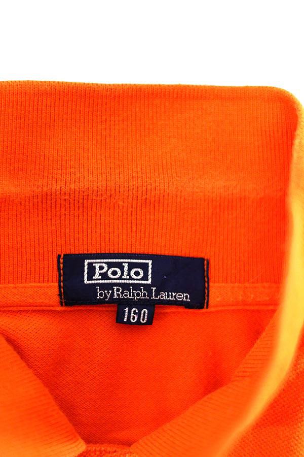 Used 90s POLO by Ralph Lauren Orange Stripes Polo-Shirt Size L  
