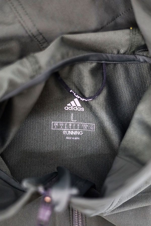 Used 00s adidas Running Olive Hooded Light Jacket Size L 