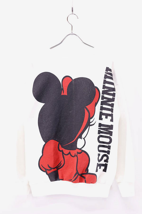 Used 80s USA Disney Minnie Mouse Both Graphic Sweat Size M 