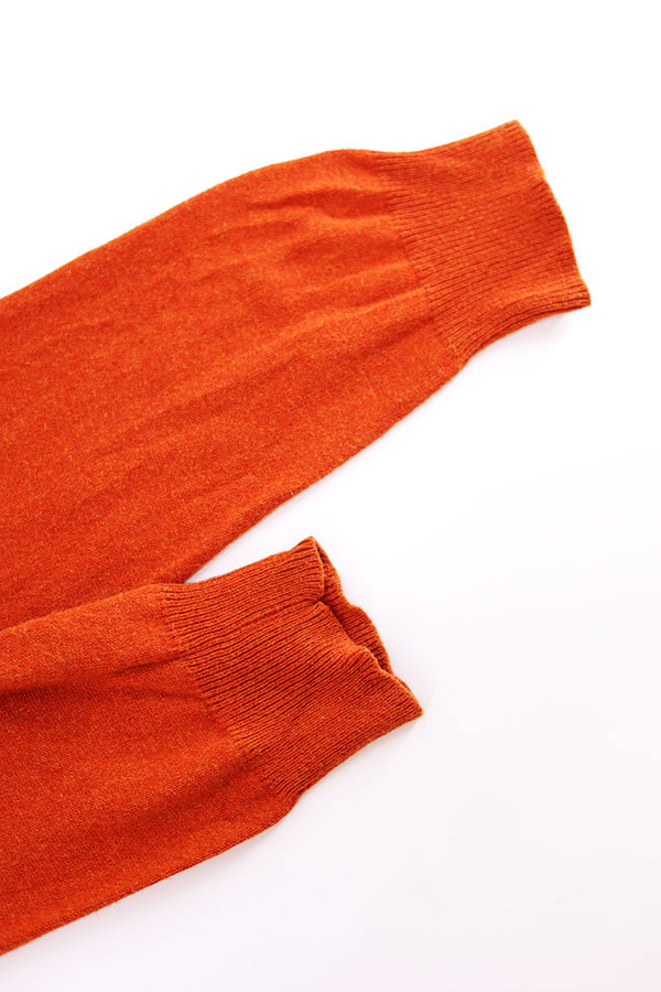 Used 00s JCREW Orange Cashmere Mix Cotton Light Knit Size XL 
