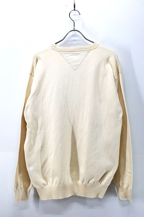 Used 90s Tommy Hilfiger One Point Cotton Knit Size L 
